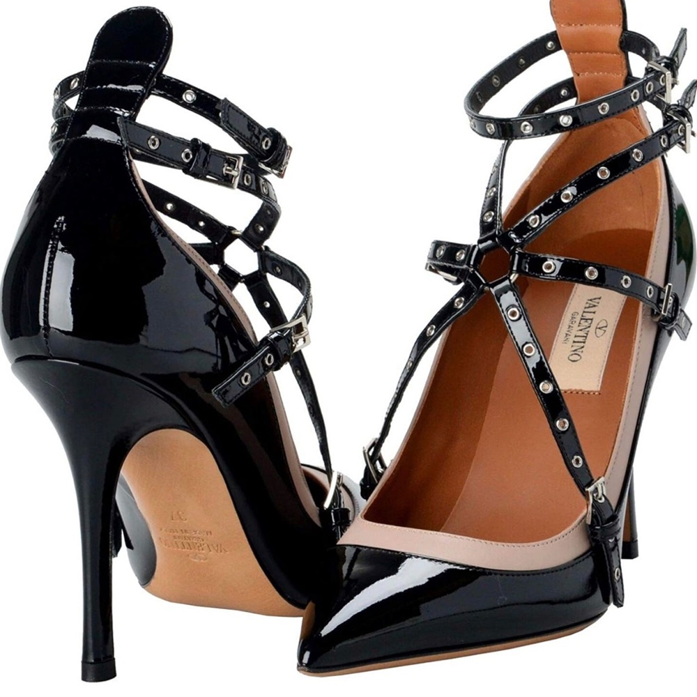 Valentino Garavani Black Patent Leather Heels
